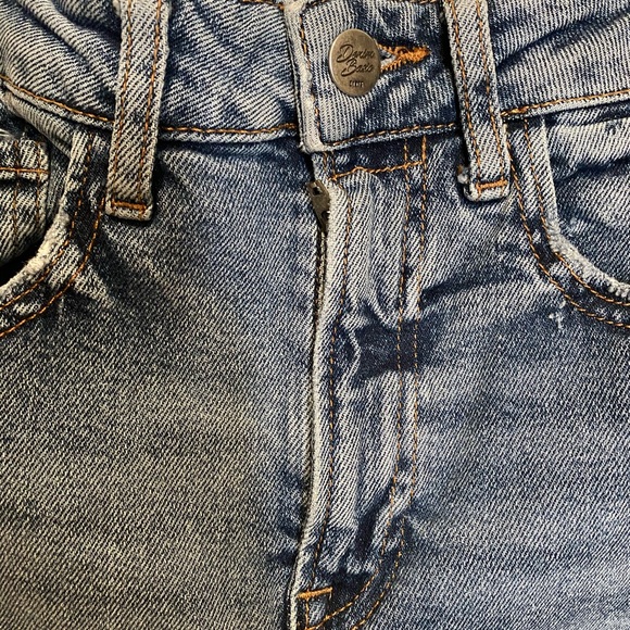 Zara red blue stripe side skinny jeans - Picture 6 of 7